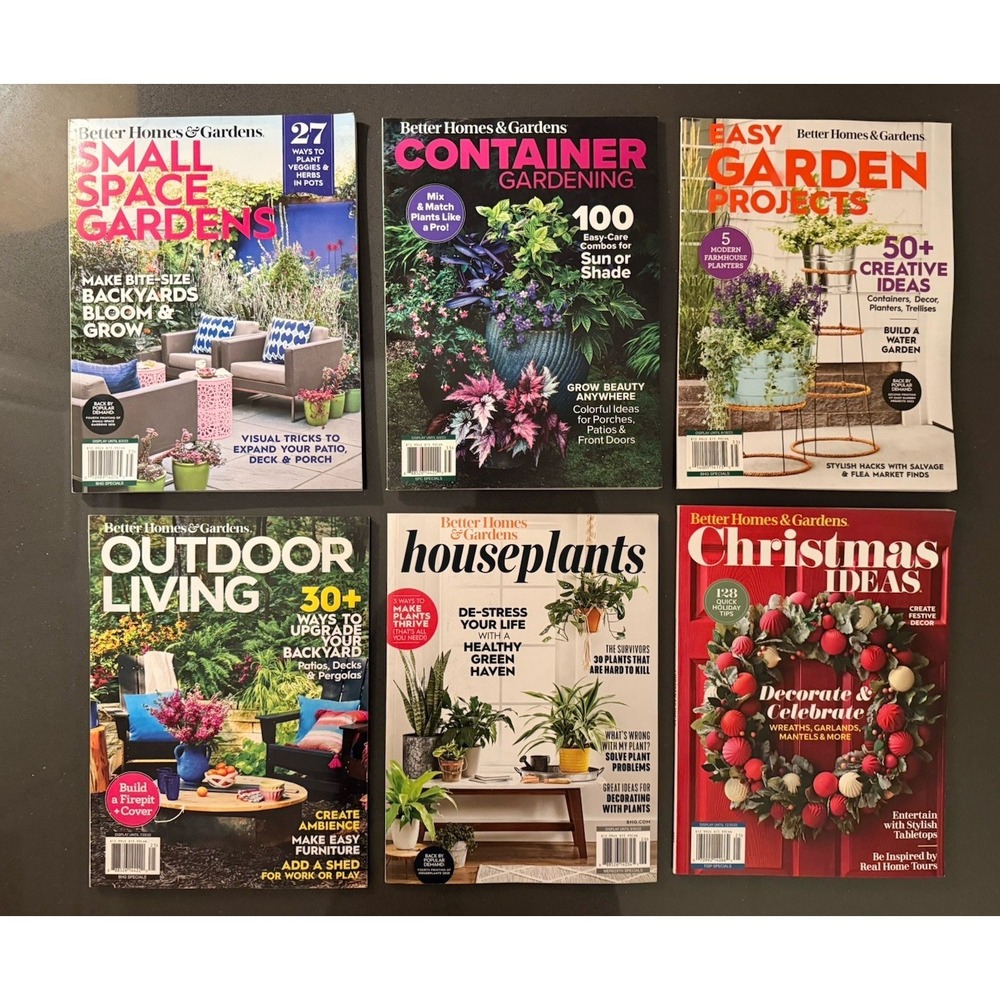 Lot of 5 BETTER HOMES &  GARDENS 2022 & 2023 Magazine Special Editions VGUC
